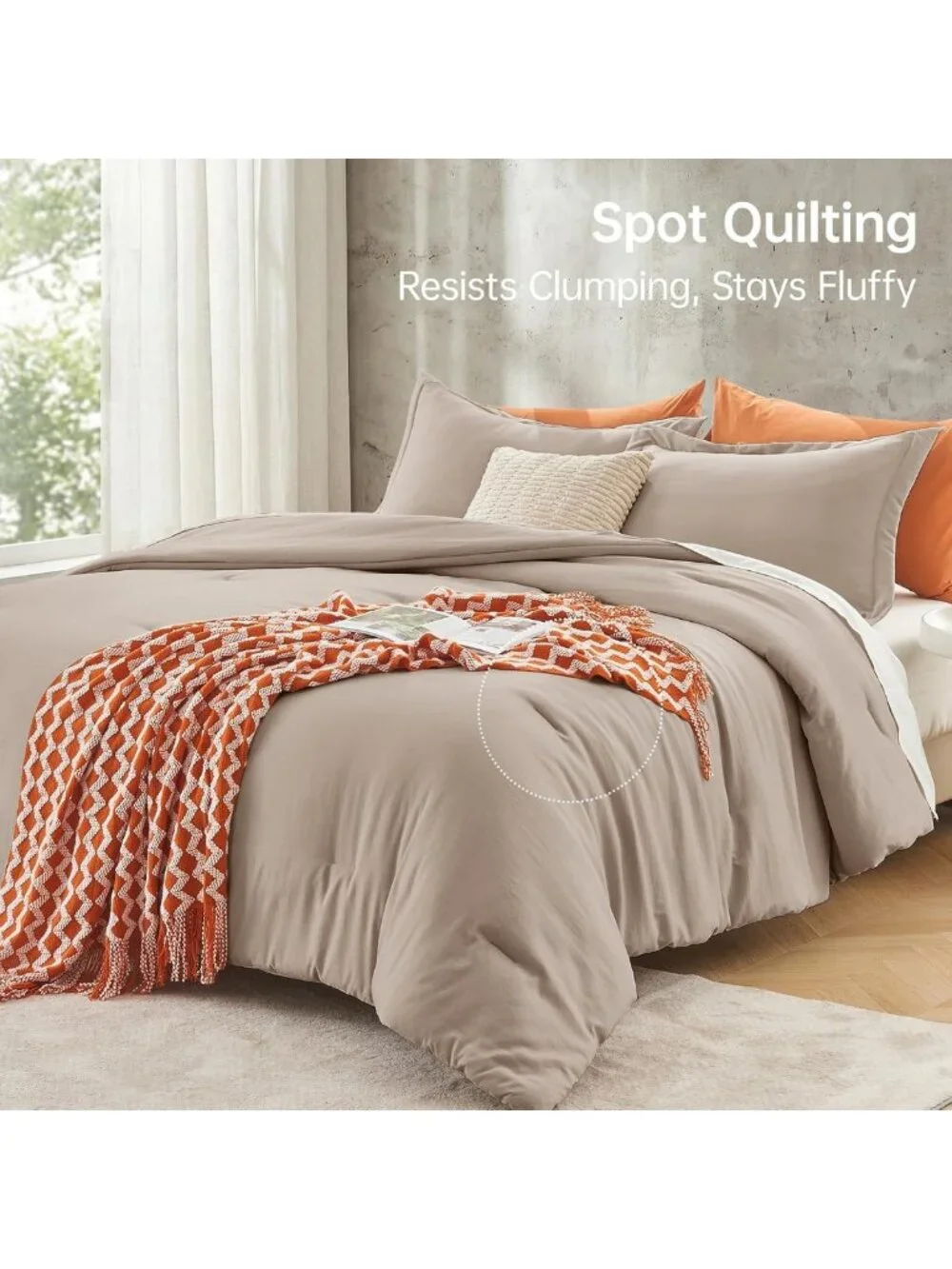 Queen Size Ultra Soft Down Alternative Comforter Set - 3 Piece Lightweight